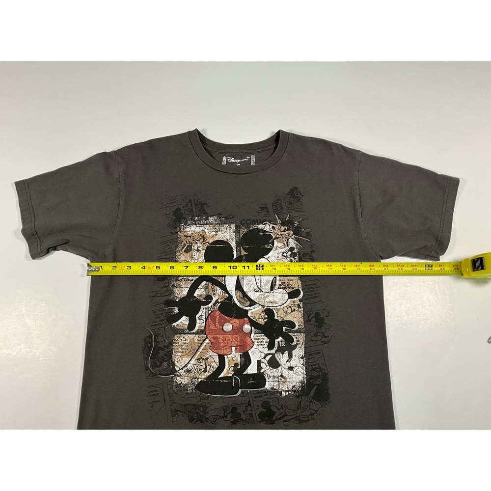 Disney Store Mickey Mouse Graphic T-Shirt Charcoal Gray Comic Strip Mens Medium - Picture 5 of 10